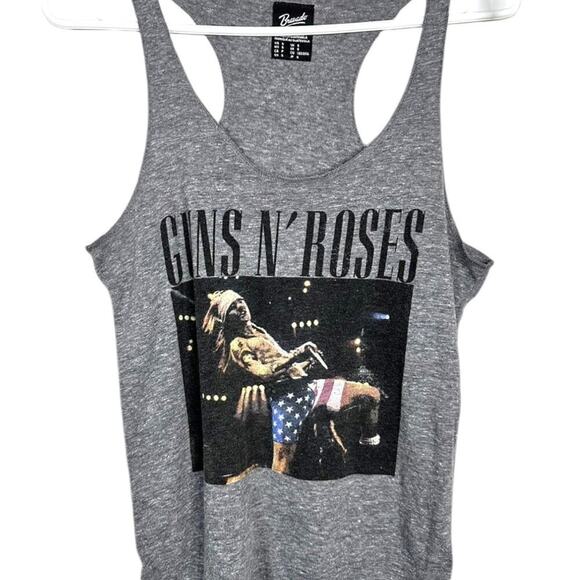 Bravado Womens Graphite Grey Guns and Roses Vintage Racerback Tank Top Size S - Picture 1 of 6